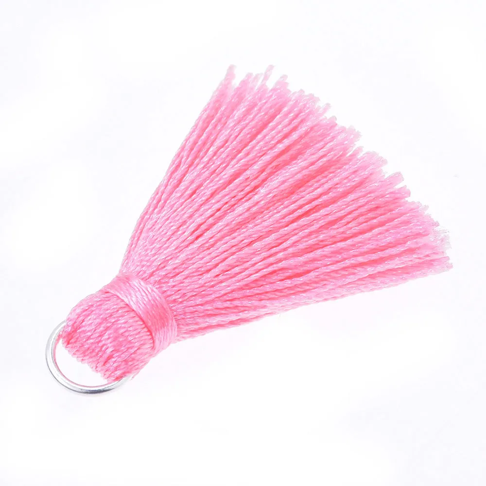 3.5cm  DIY Handmade Tassels, Short Handmade Tassels for jewelry making Necklace Earrings light pink,10pcs/lot