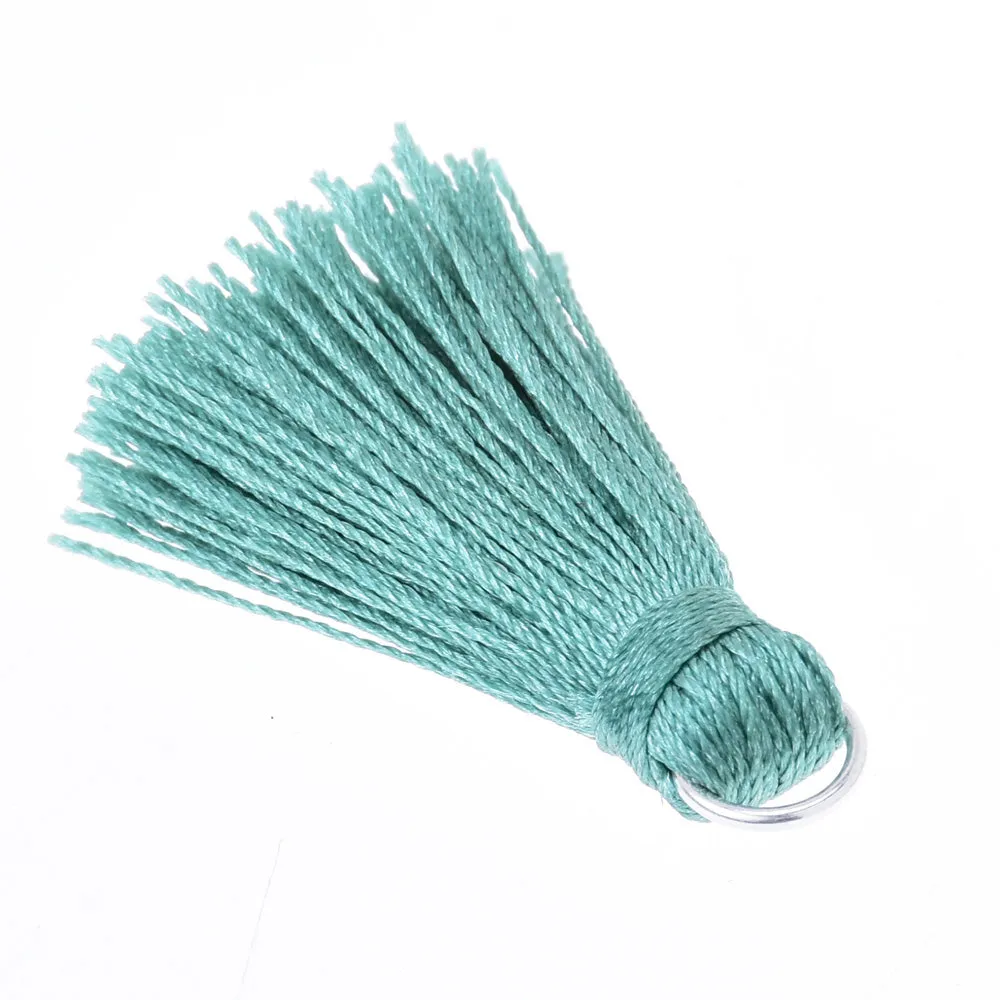 3.5cm  DIY Handmade Tassels, Short Handmade Tassels for jewelry making Necklace Earrings Qiuqing green,10pcs/lot