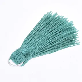 3.5cm  DIY Handmade Tassels, Short Handmade Tassels for jewelry making Necklace Earrings Qiuqing green,10pcs/lot