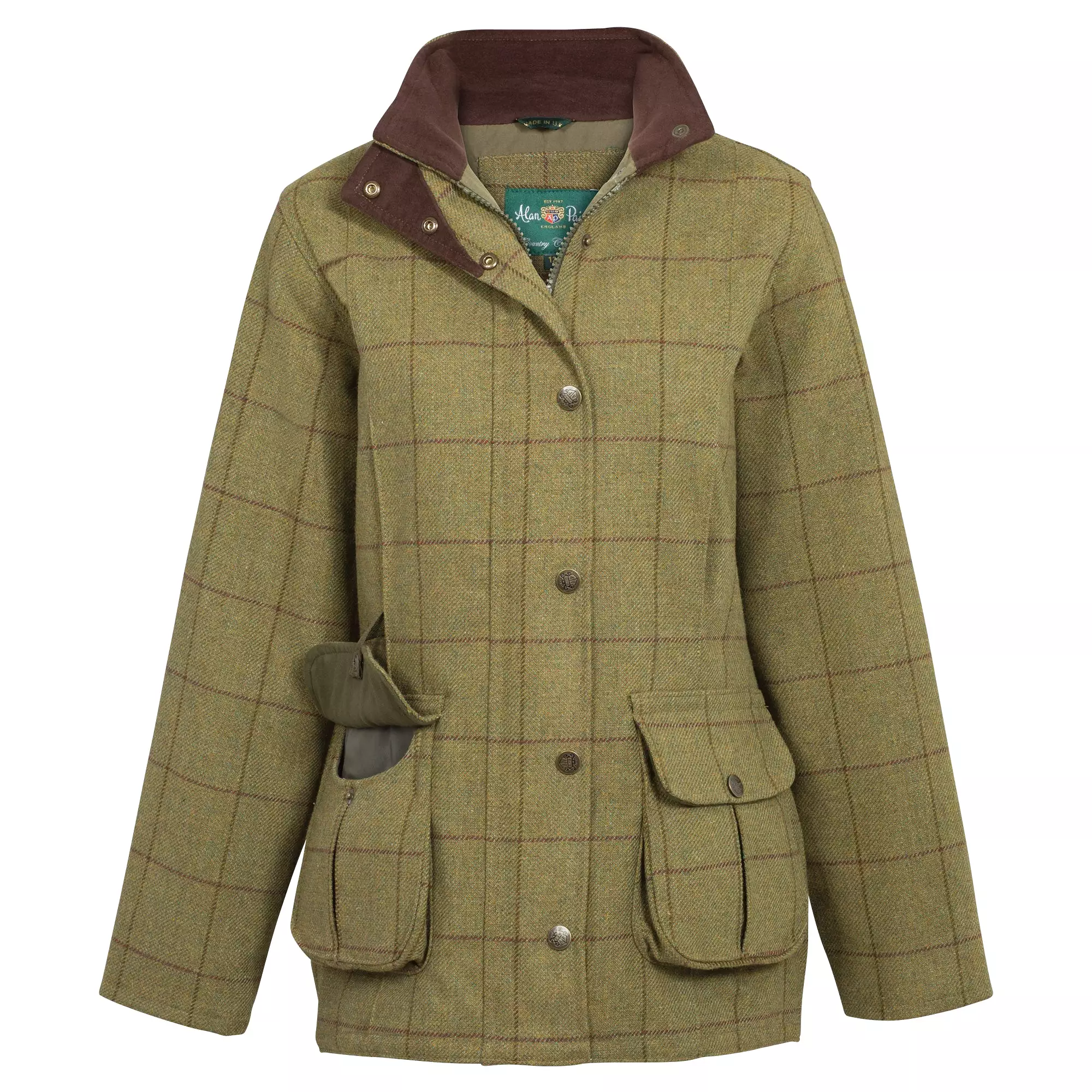 Alan Paine Women's Rutland Field Waterproof Tweed Coat