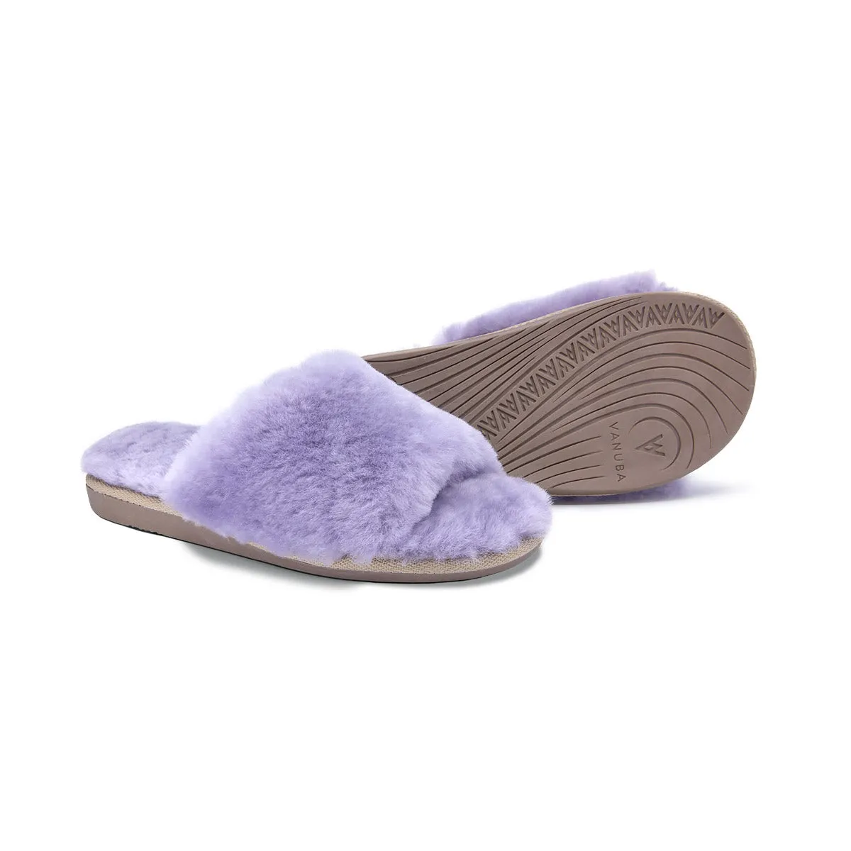 ANOA Lavender sheep slippers