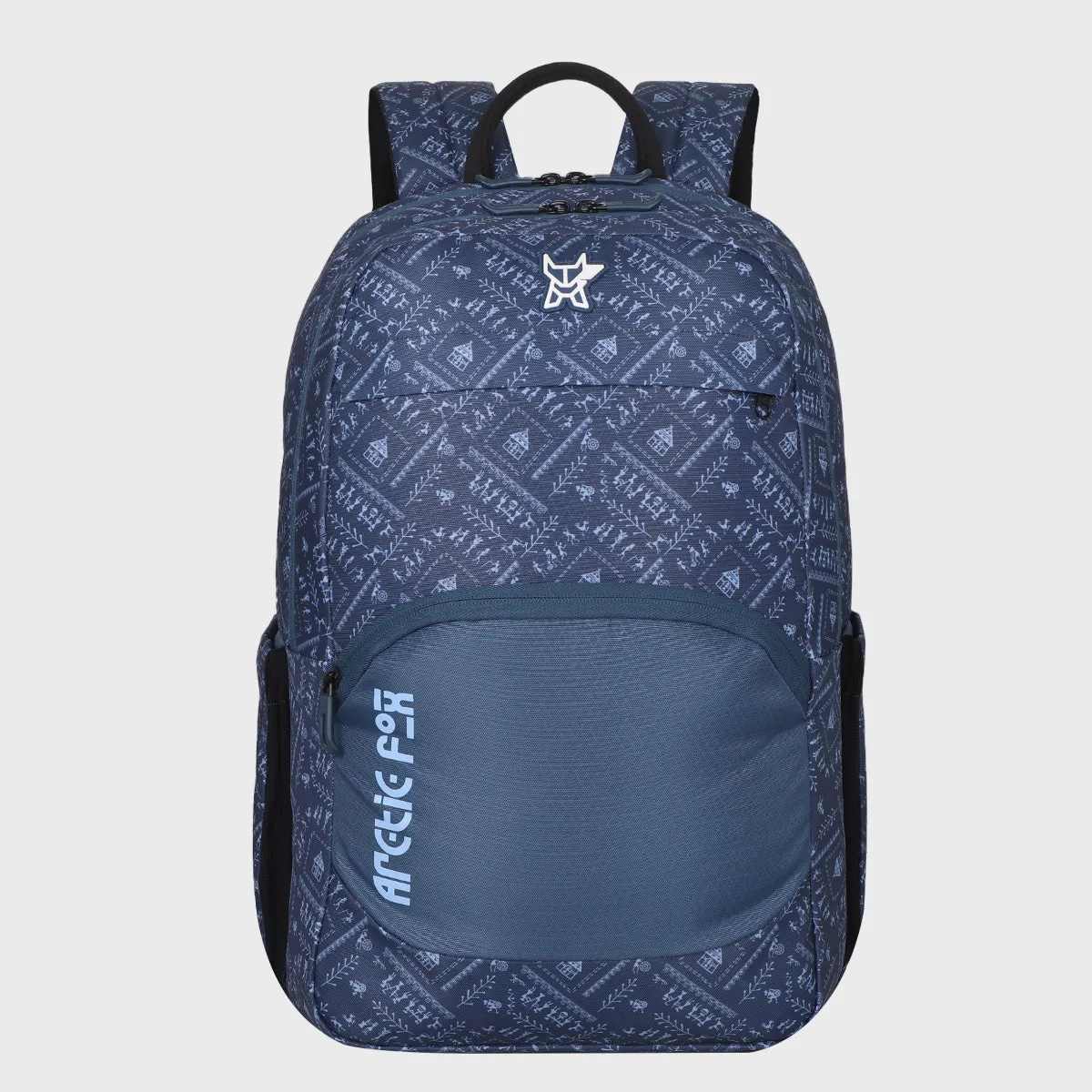 Arctic Fox Warli Dark Denim Laptop Backpack