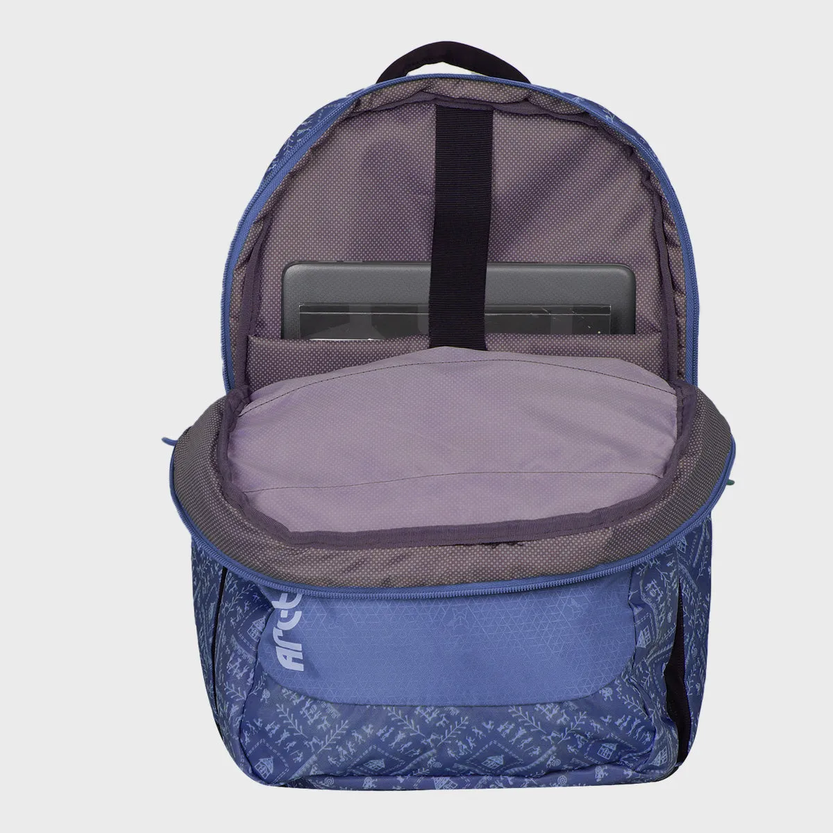 Arctic Fox Warli Dark Denim Laptop Backpack