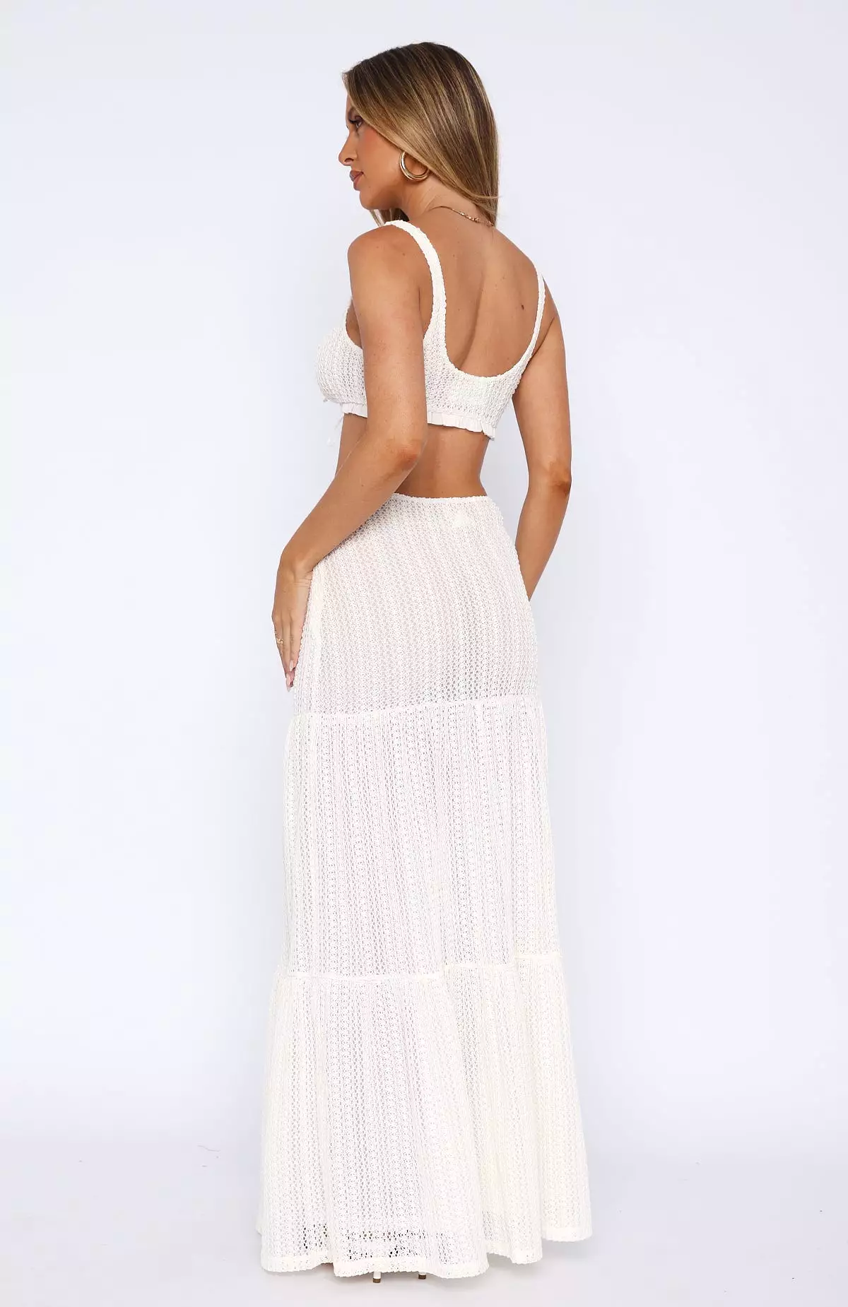 Back To Summer Maxi Skirt White