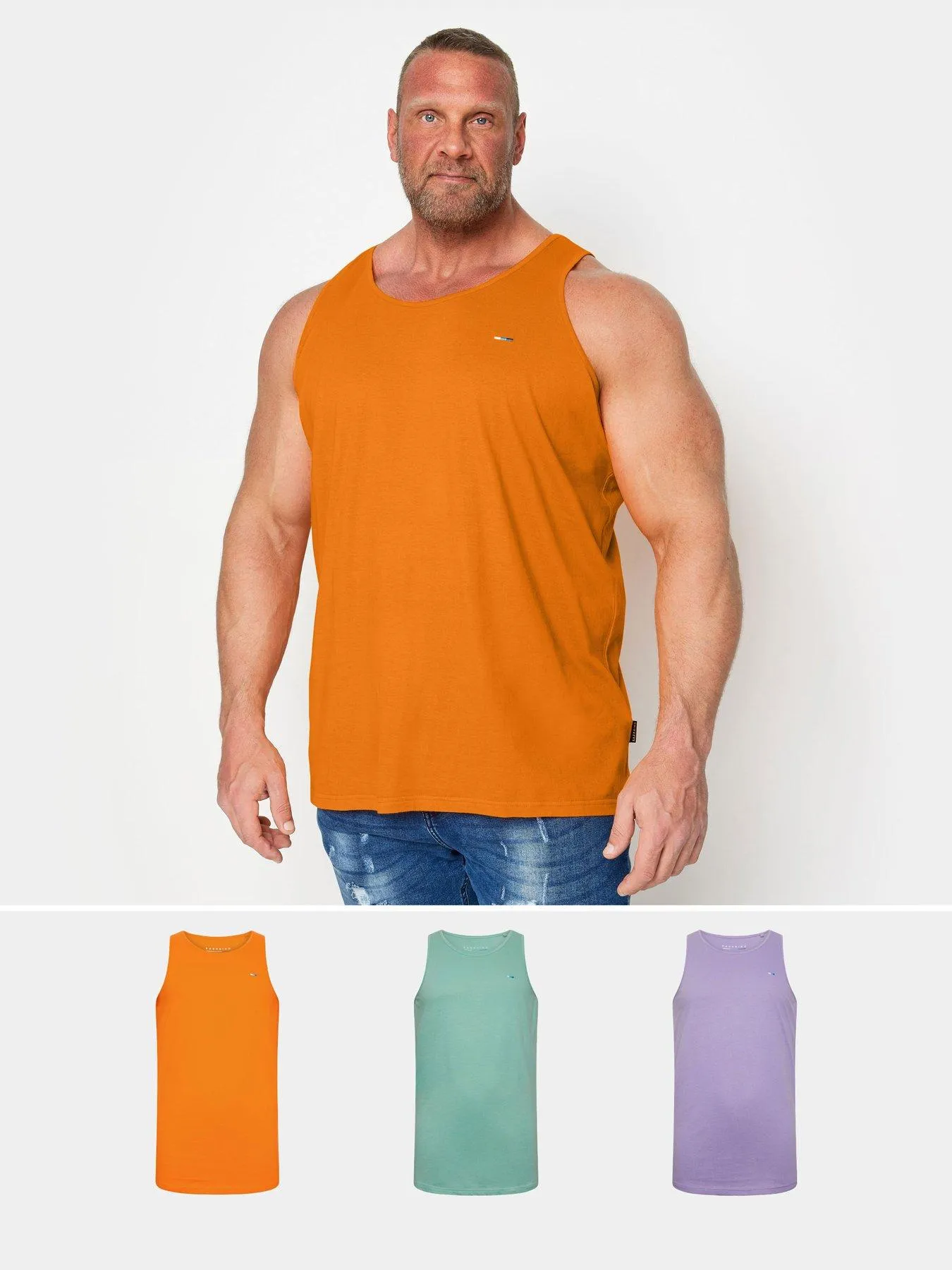 BadRhino 3 Pack ofSleeveless Vests - Multi