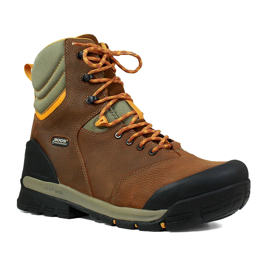 Bogs Bedrock 8” inch Carbon Toe Waterproof Work Boot- Brown Multi