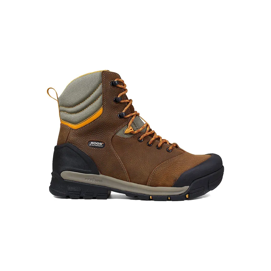 Bogs Bedrock 8” inch Carbon Toe Waterproof Work Boot- Brown Multi