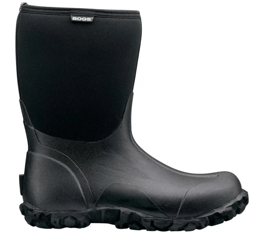 BOGS Mens Classic Mid Waterproof Boot- Black