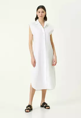 Collection Linen Shirt Dress White