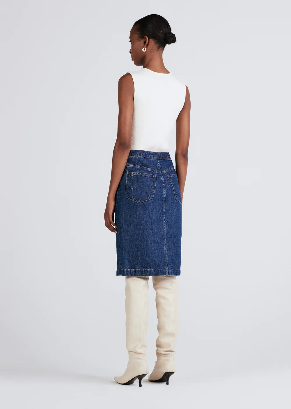 Derek Lam 10 Crosby Felicity High Rise Midi Skirt Bedford