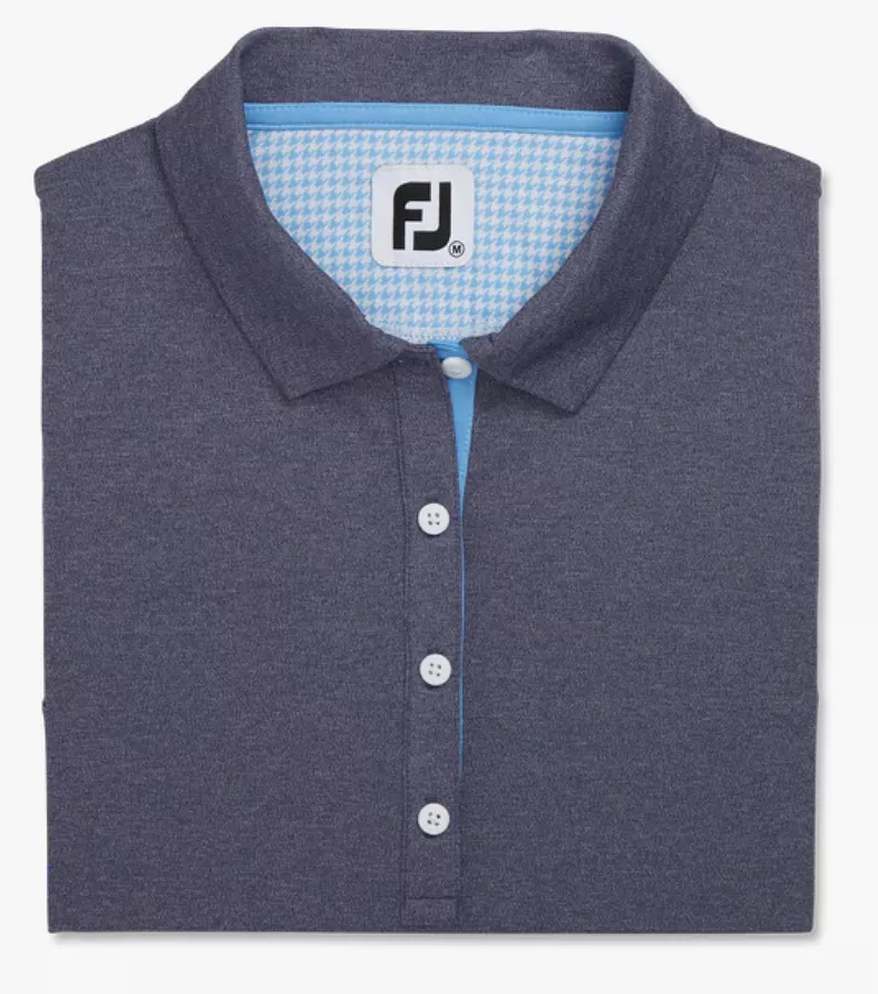 FootJoy Pique Sleeveless Houndstooth Trim Shirt Women