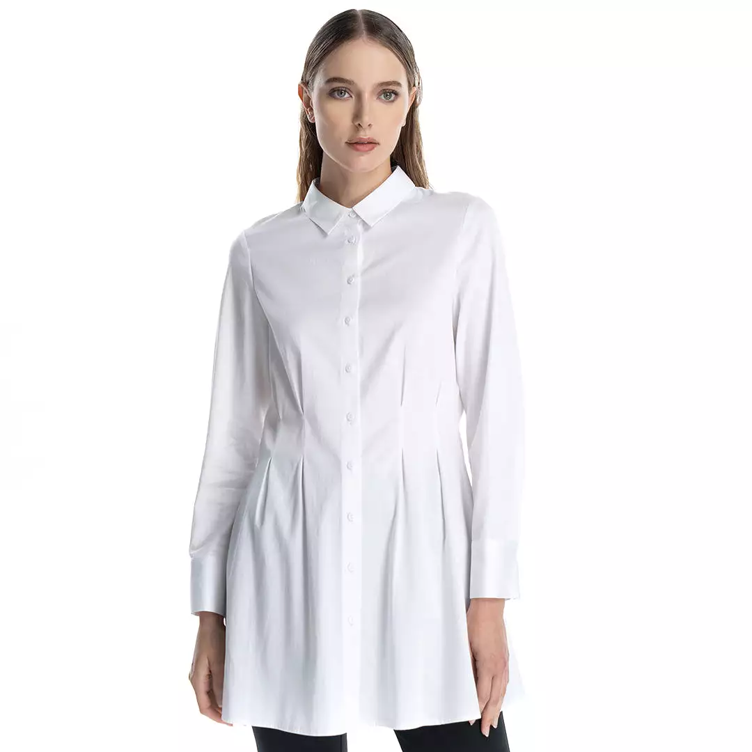 Hourglass Fit Solid Midi Shirt Dress