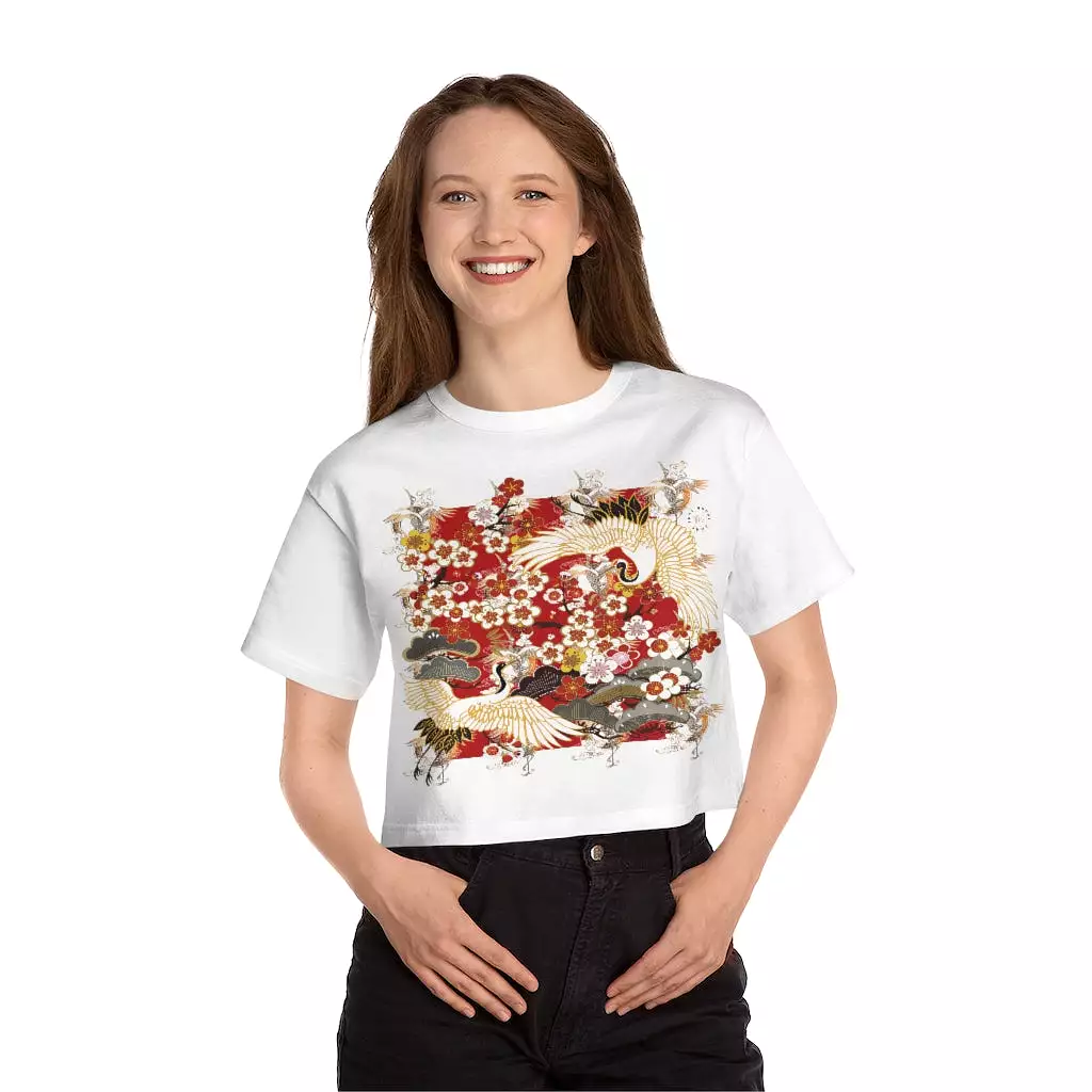 Kenzo Crane Cropped T-Shirt