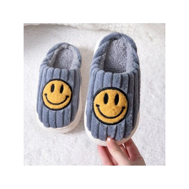 Kids Smiley Face Slippers