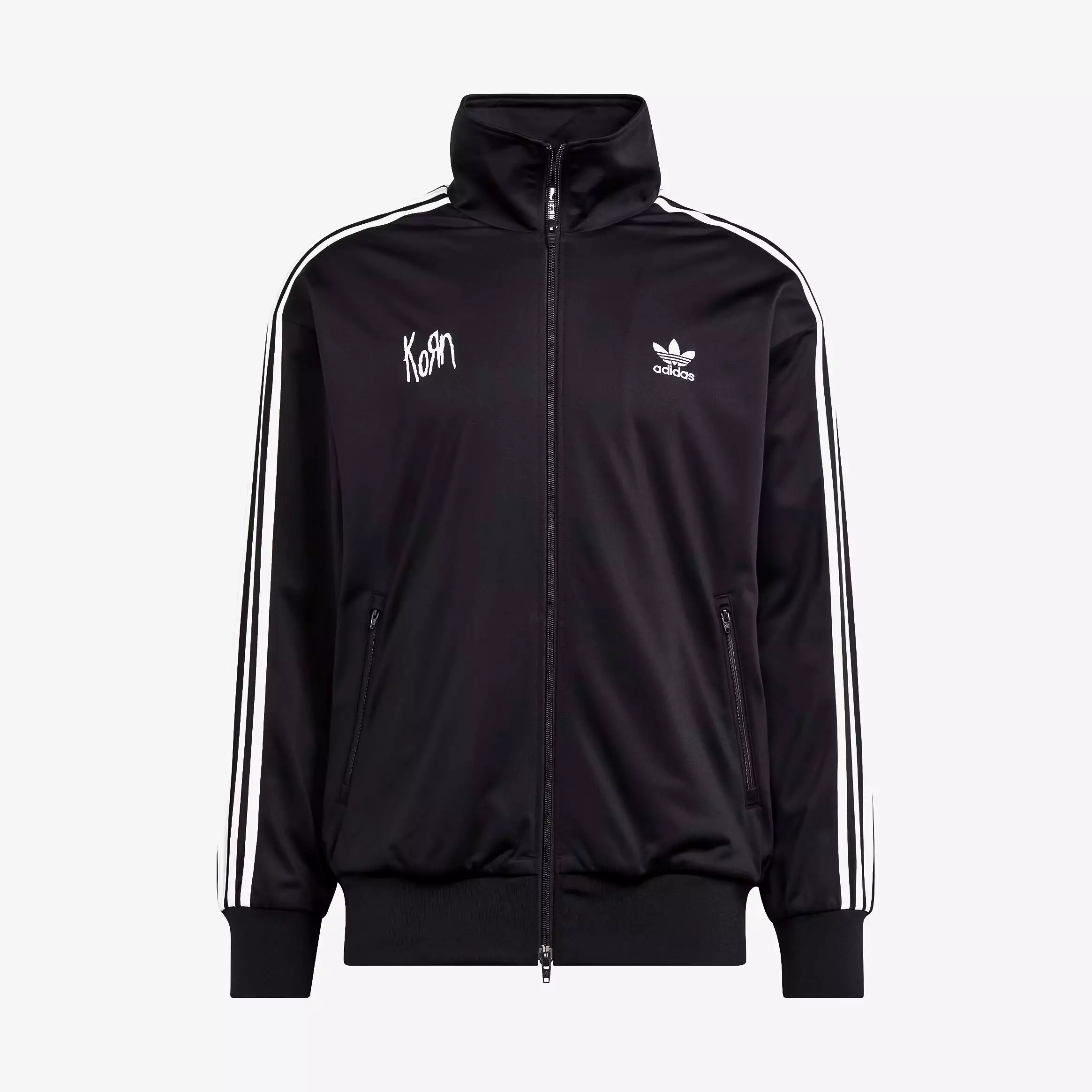 Korn Track Mens Jacket (Black/White)