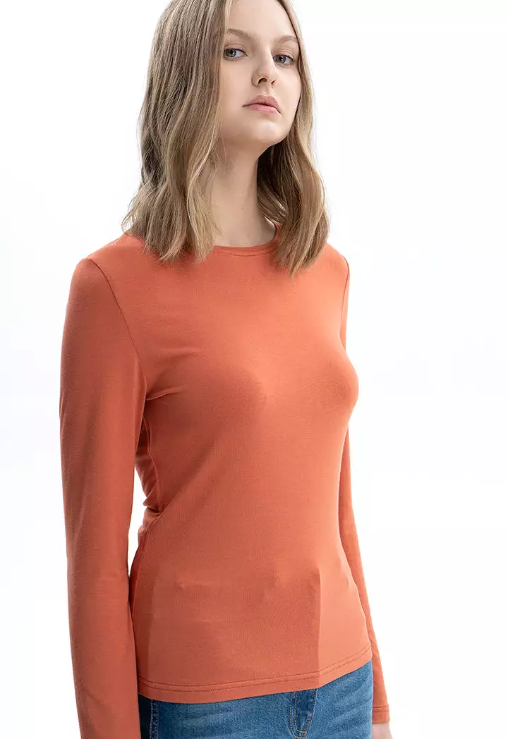 Long Sleeve Basic Solid Top