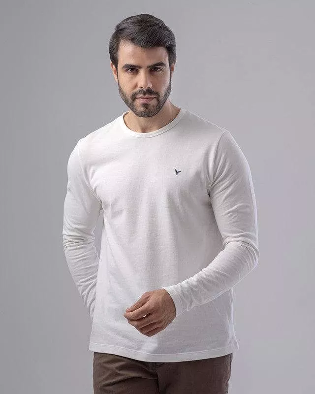 LONG SLEEVE SLIM T-SHIRT - OFF WHITE