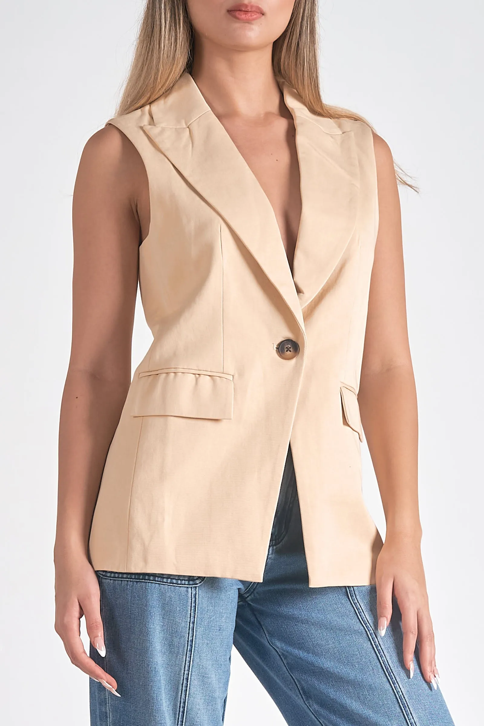 Long Vest with Lapel