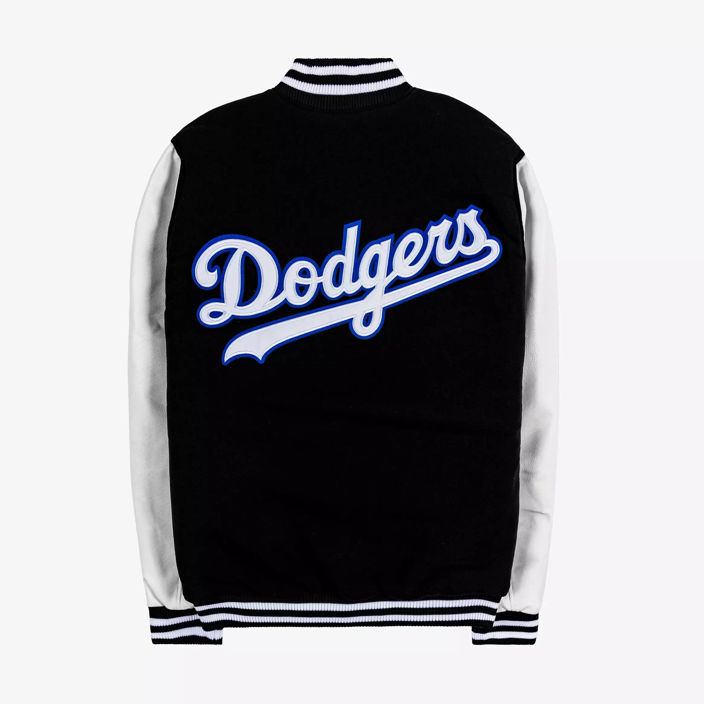 Los Angeles Dodgers Reversible Letterman Mens Jacket (Black/White)