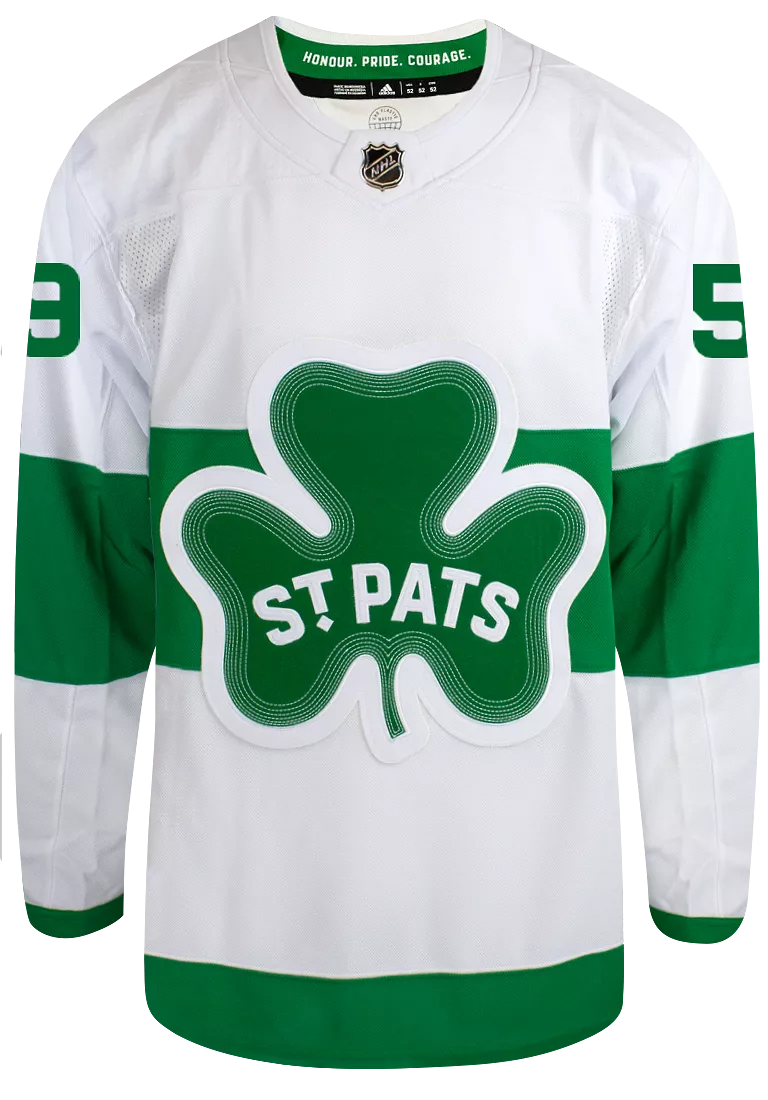 Maple Leafs Adidas Men's Authentic 2024 St Pats Jersey - BERTUZZI