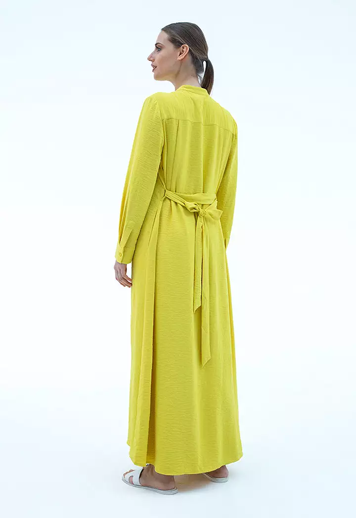 Maxi Shirt Dress With Self-Fabric Belt