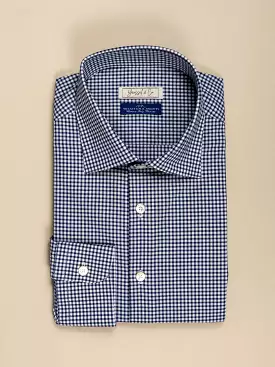 Monti Navy Gingham Cotton Shirt MFC0204