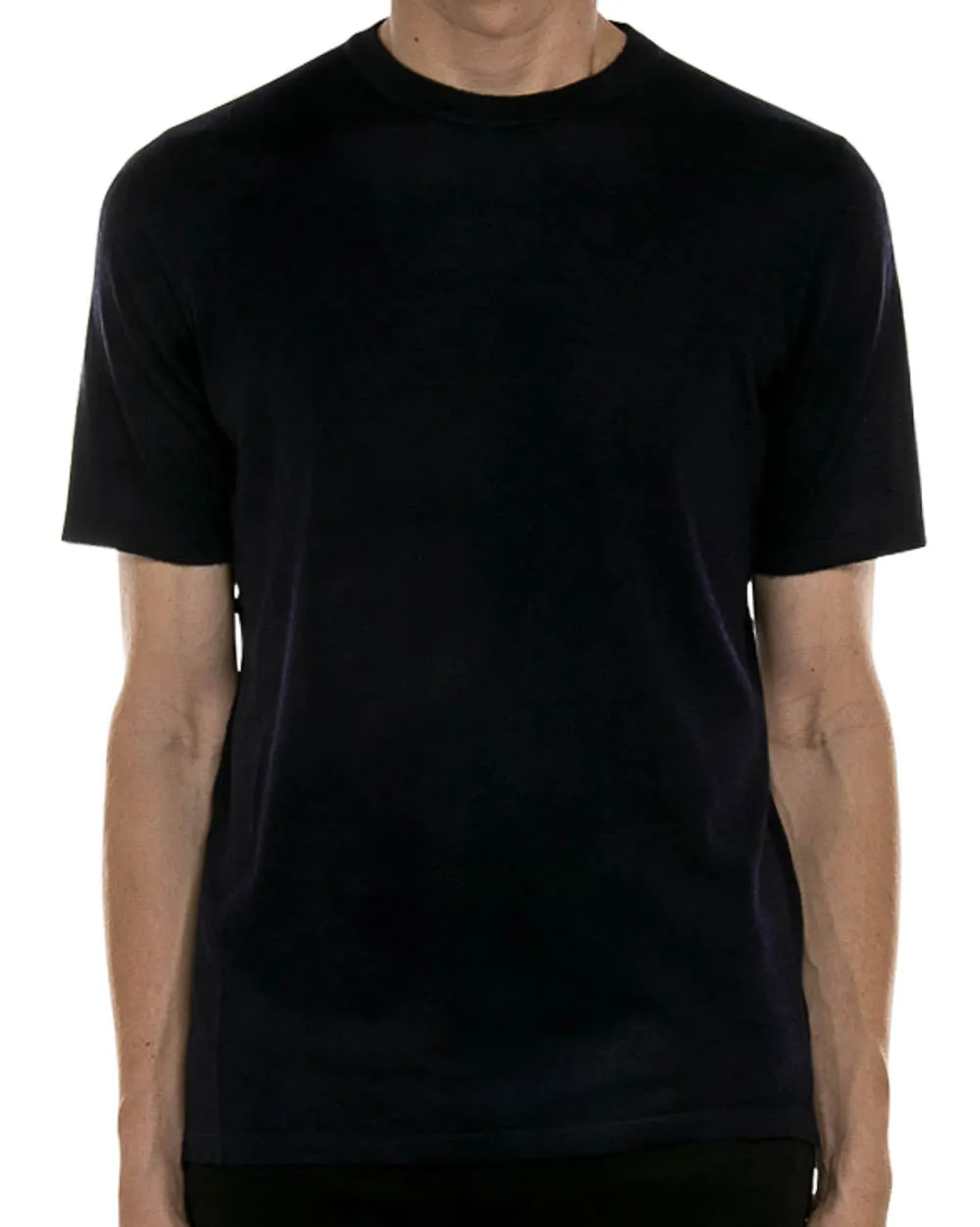 Navy Jersey Knit T-Shirt