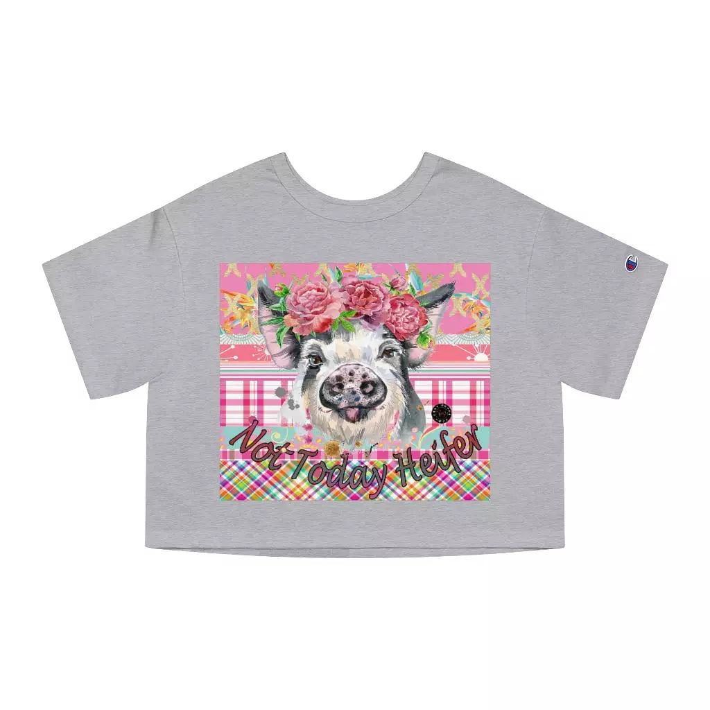 Pink Calypso Piggy Cropped T-Shirt