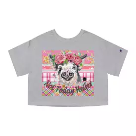 Pink Calypso Piggy Cropped T-Shirt