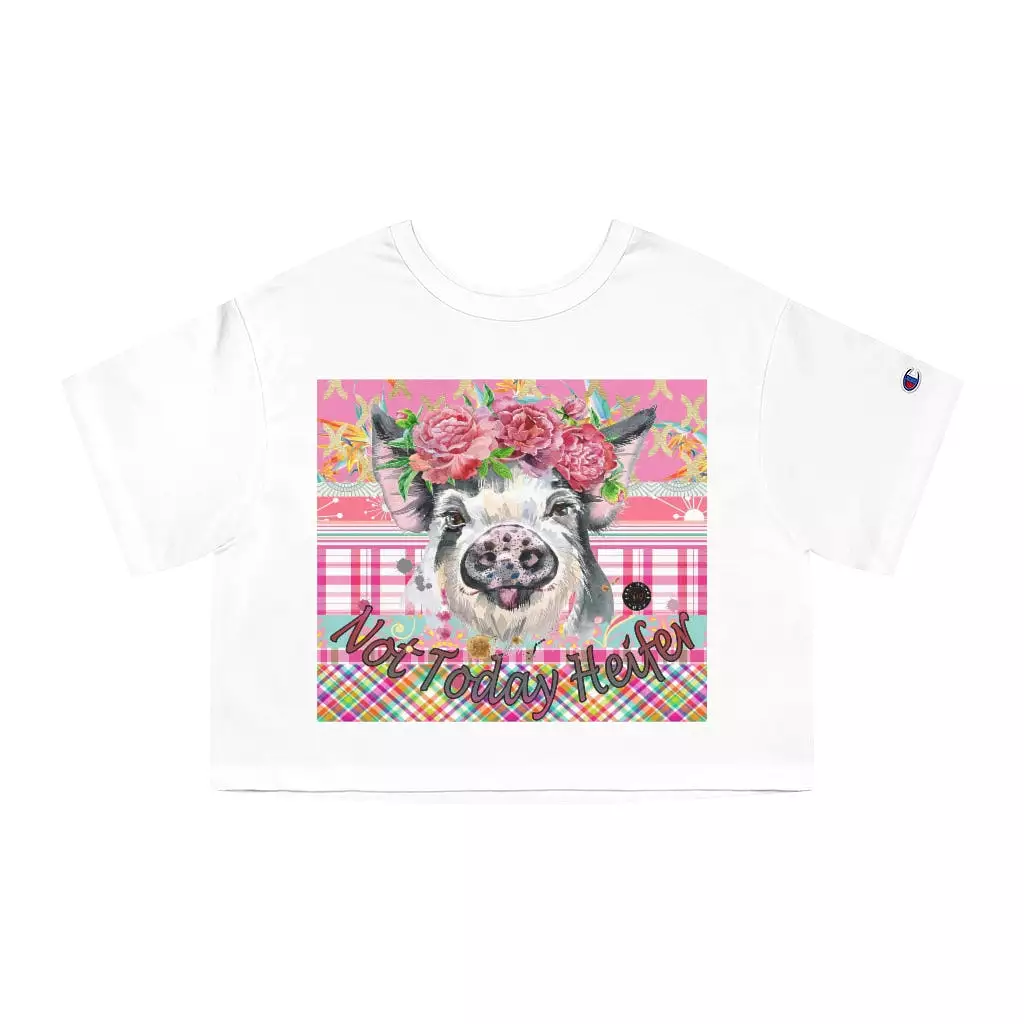 Pink Calypso Piggy Cropped T-Shirt