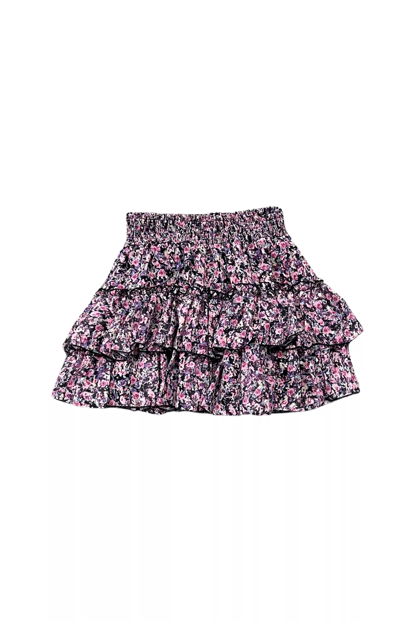 Pink Liberty Floral Ruffle Skirt