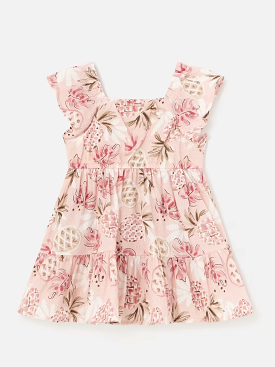 Pink Pineapple Print Dress