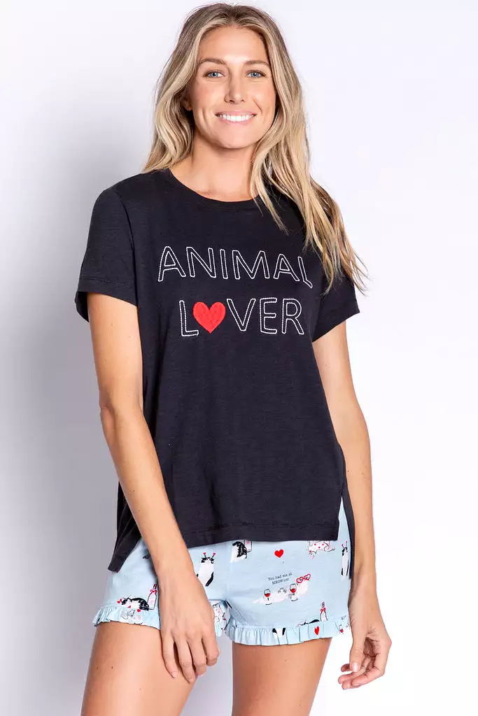 PJ Salvage Women's Love Is A Four Legged Word T-Shirt - BLACK