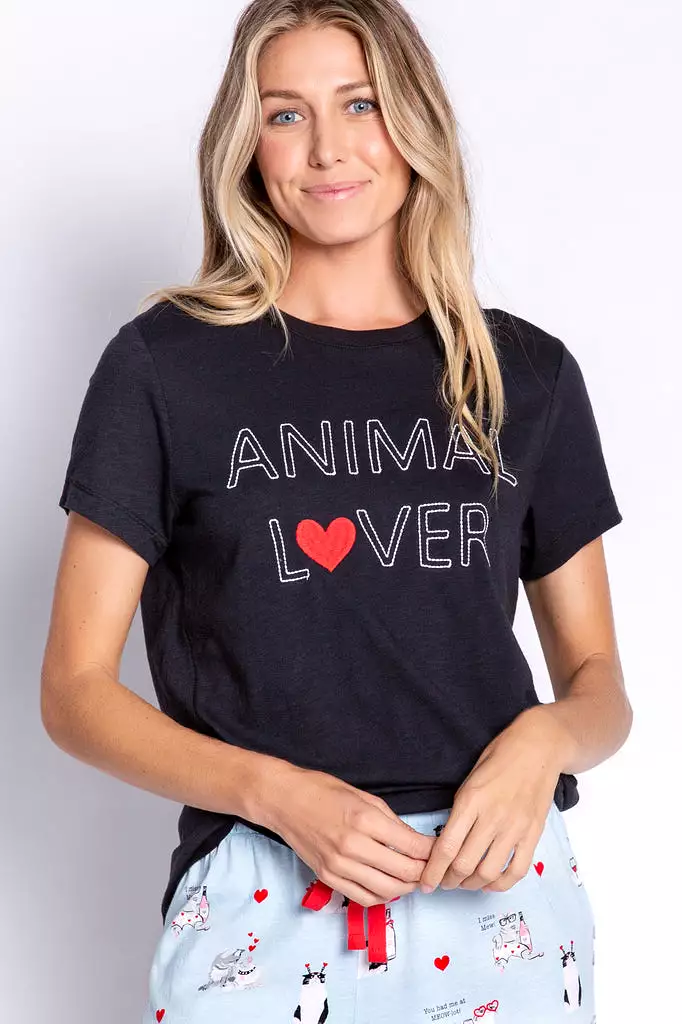 PJ Salvage Women's Love Is A Four Legged Word T-Shirt - BLACK