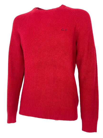 PULLOVER UOMO ROSSO MISTO LANA