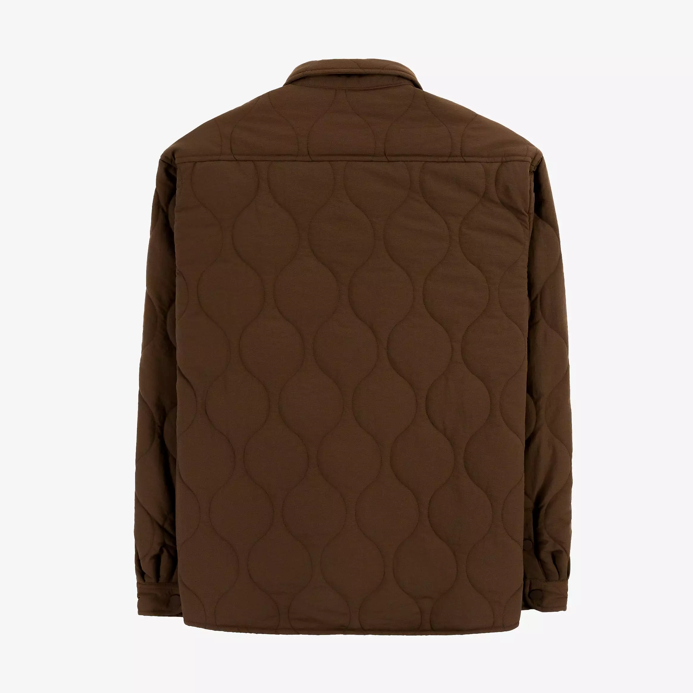 Quilted Woven Mens Jacket (Brown)