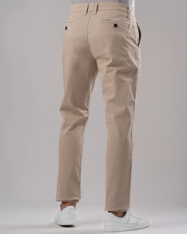 SLIM FIT CHINO TROUSERS  - BEIGE