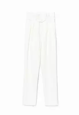 Solid Ankle Length pants with drawstrings