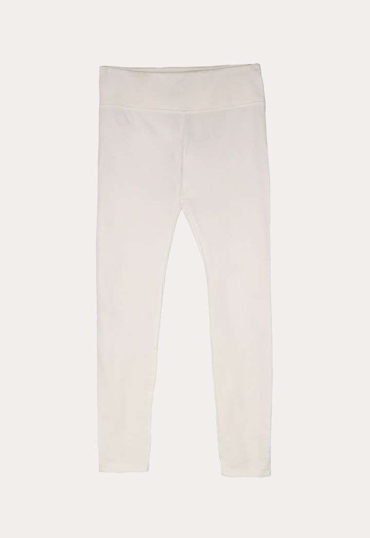 Solid Mid Waist Legging Pants