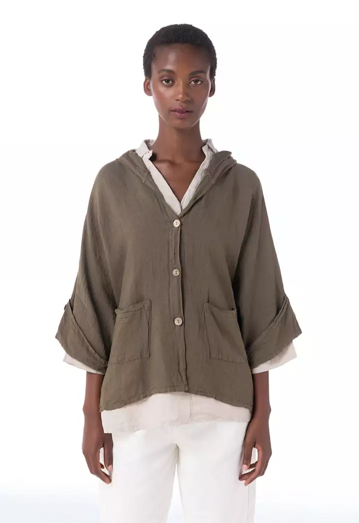 Solid Oversized Tent Outer Jacket