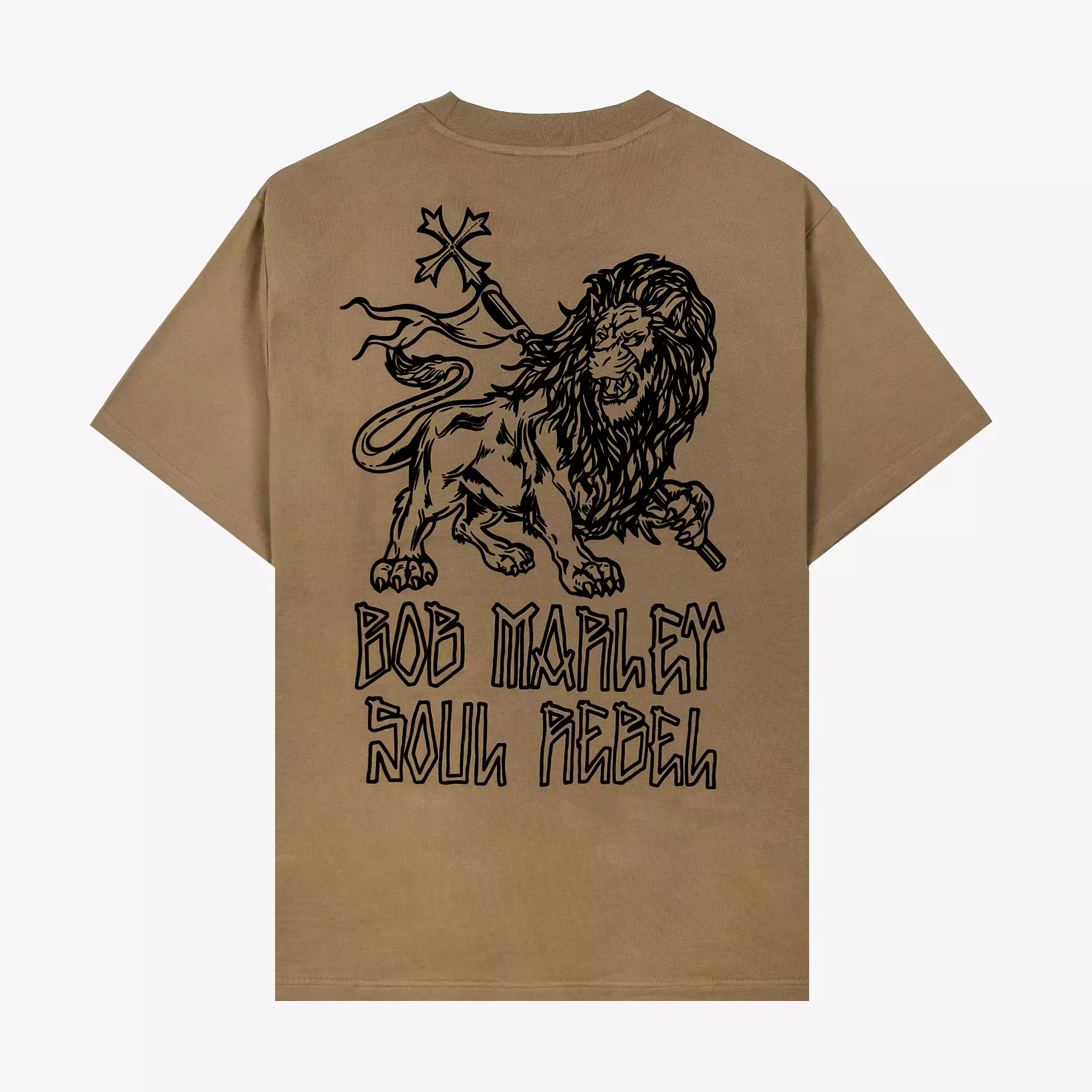 SP x Bob Marley Rebel Mens Short Sleeve Shirt (Taupe/Black)