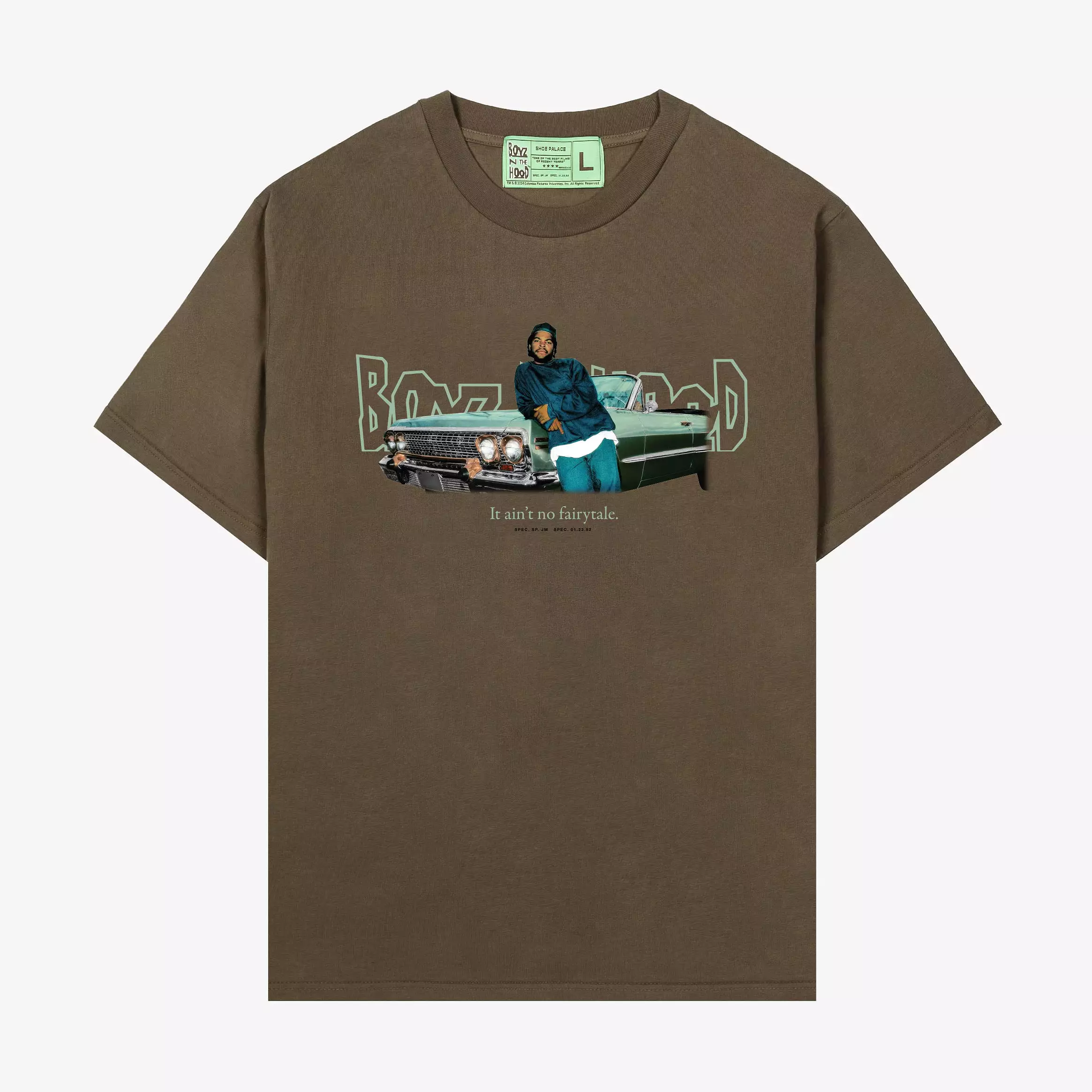 SP x Boyz N The Hood Stop The Violence Mens Short Sleeve Shirt (Brown/Sage)