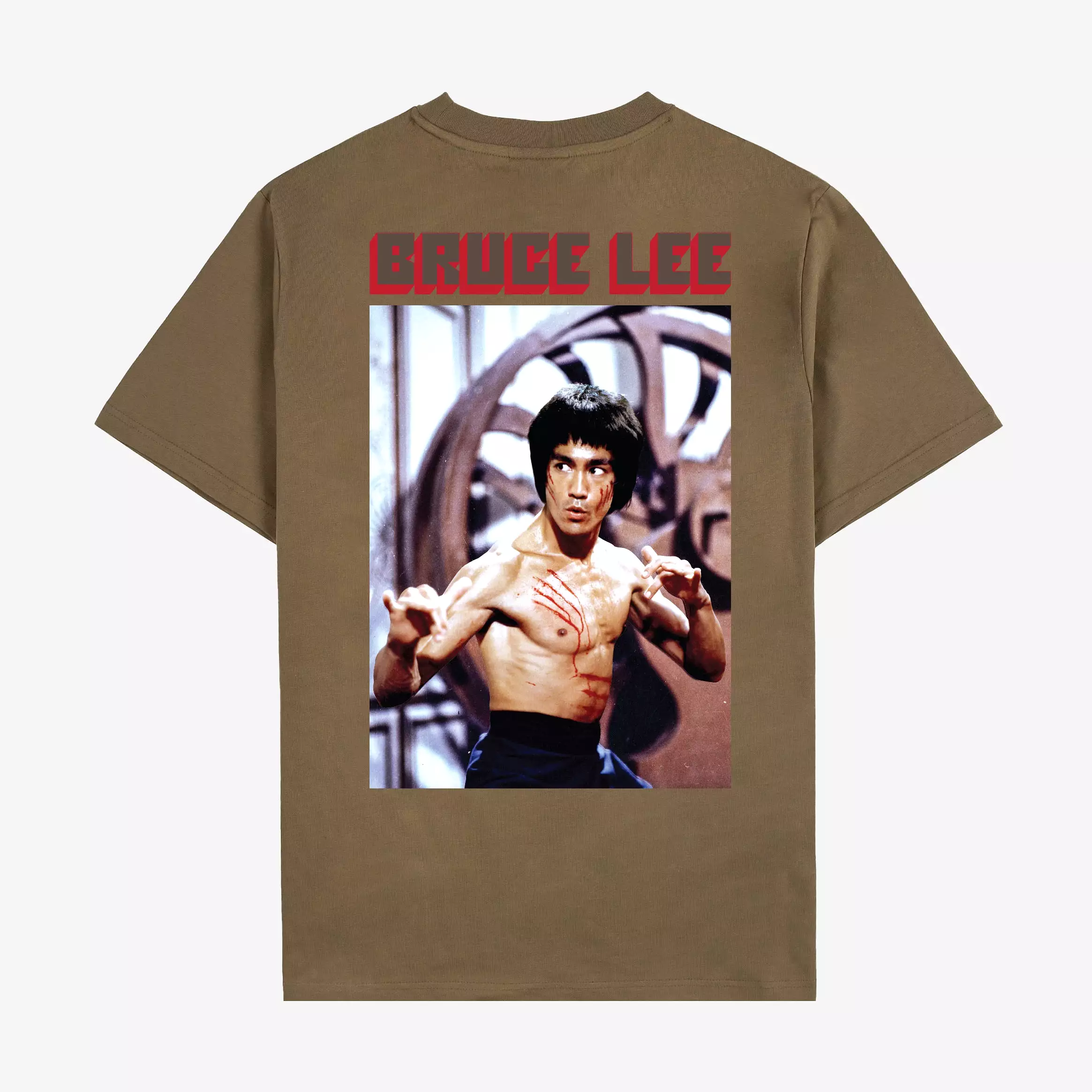 SP x Bruce Lee Enter The Dragon Mens Short Sleeve Shirt (Brown)