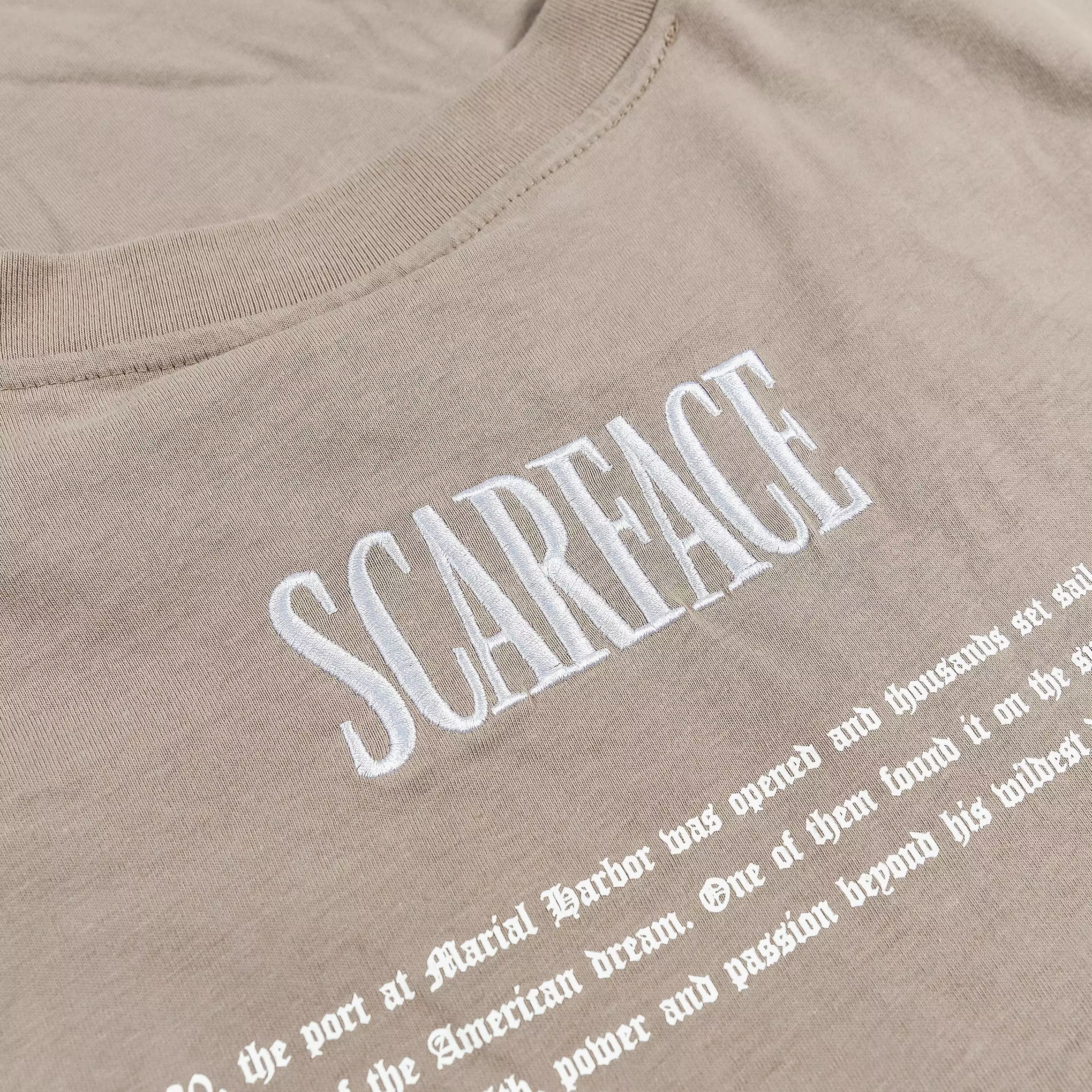 SP x Scarface Counting Money Mens Short Sleeve Shirt (Taupe)