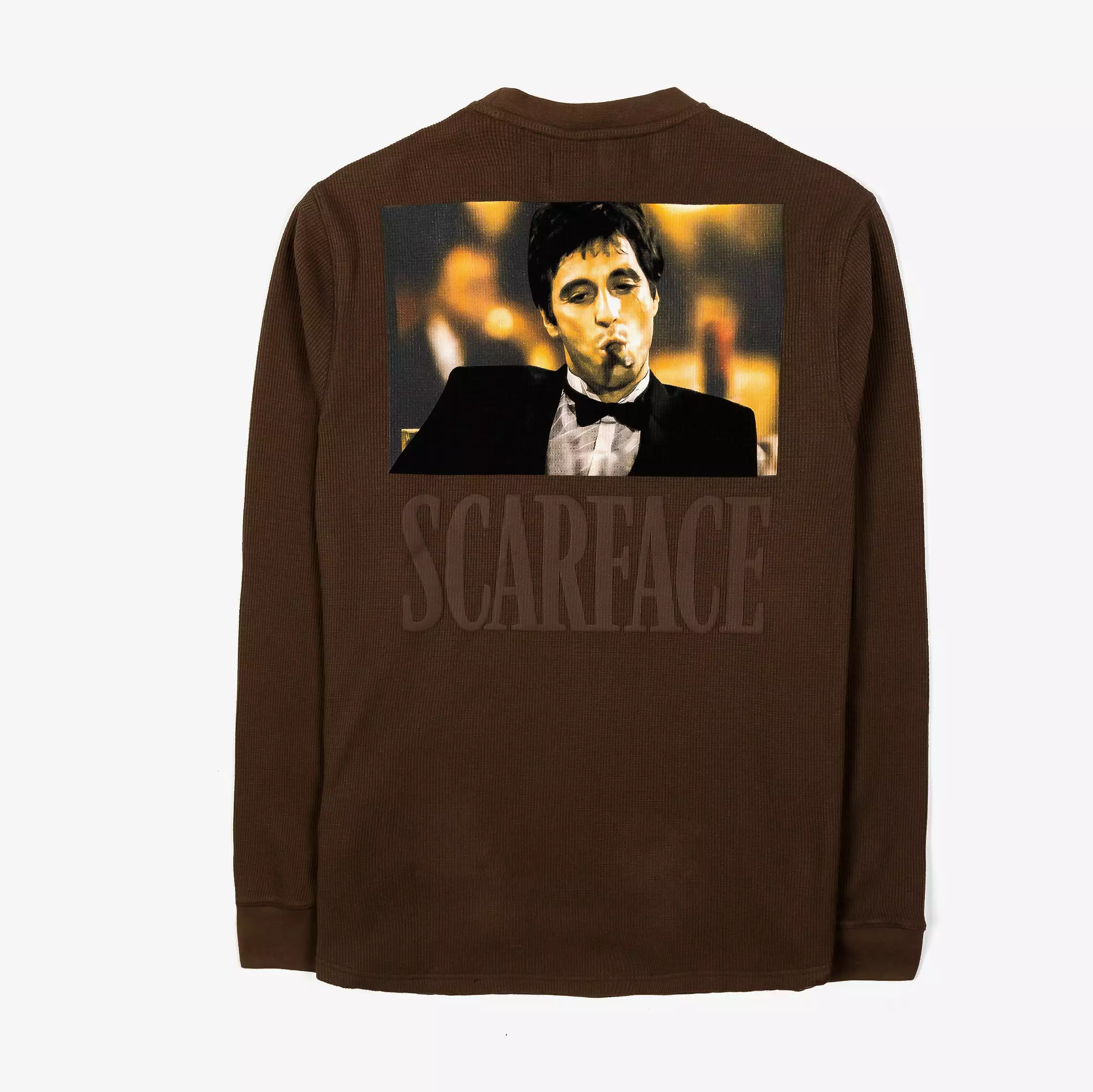 SP x Scarface Logo Thermal Mens Long Sleeve Shirt (Brown)