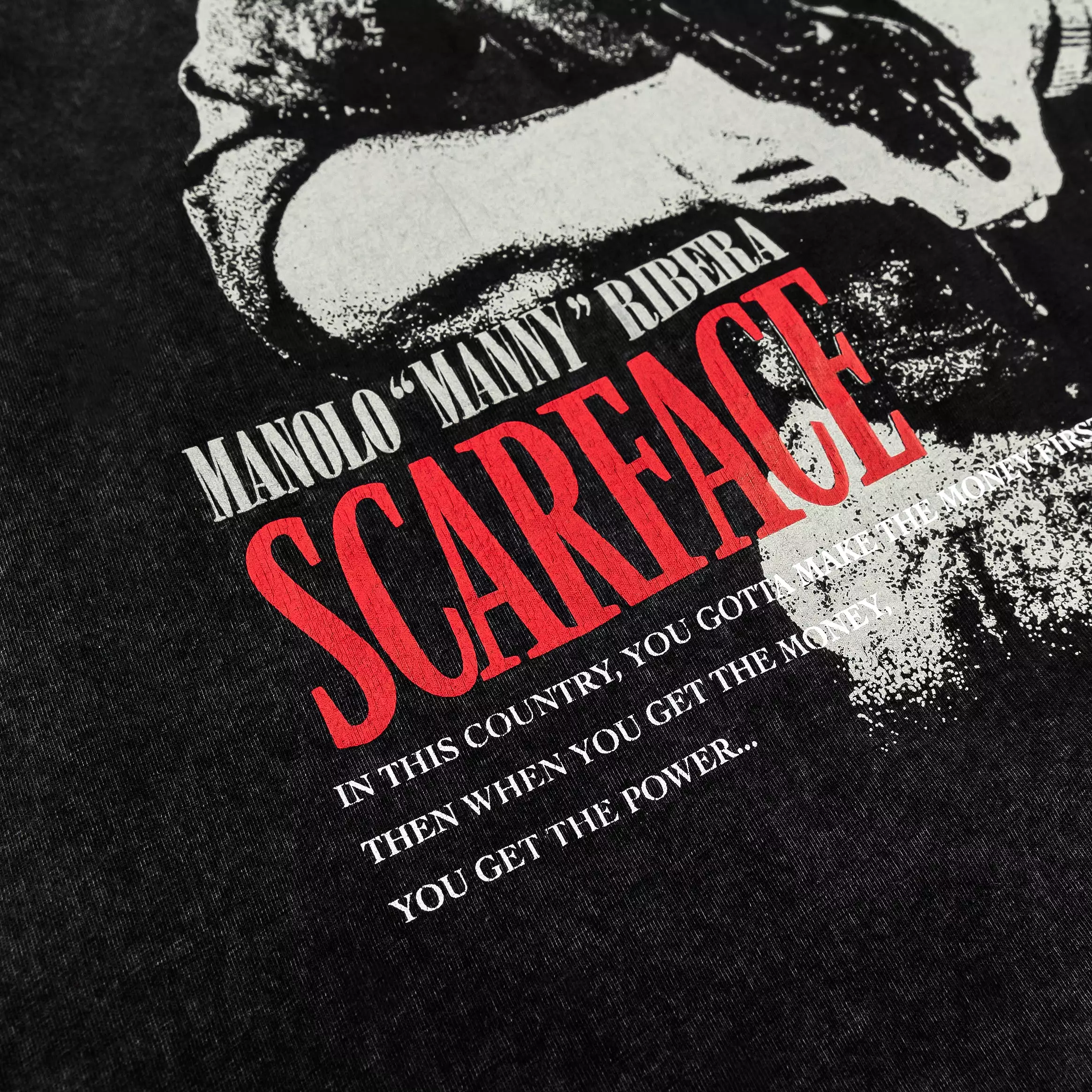 SP x Scarface Manny Washed Mens Short Sleeve Shirt (Black)