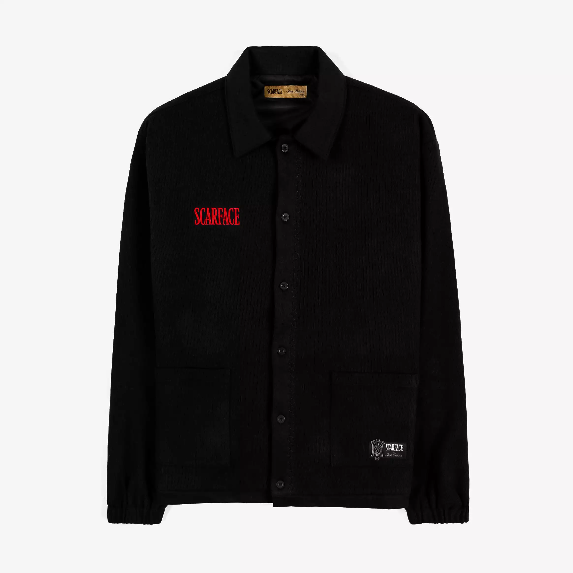 SP x Scarface Premium Roses Corduroy Mens Jacket (Black/Red)