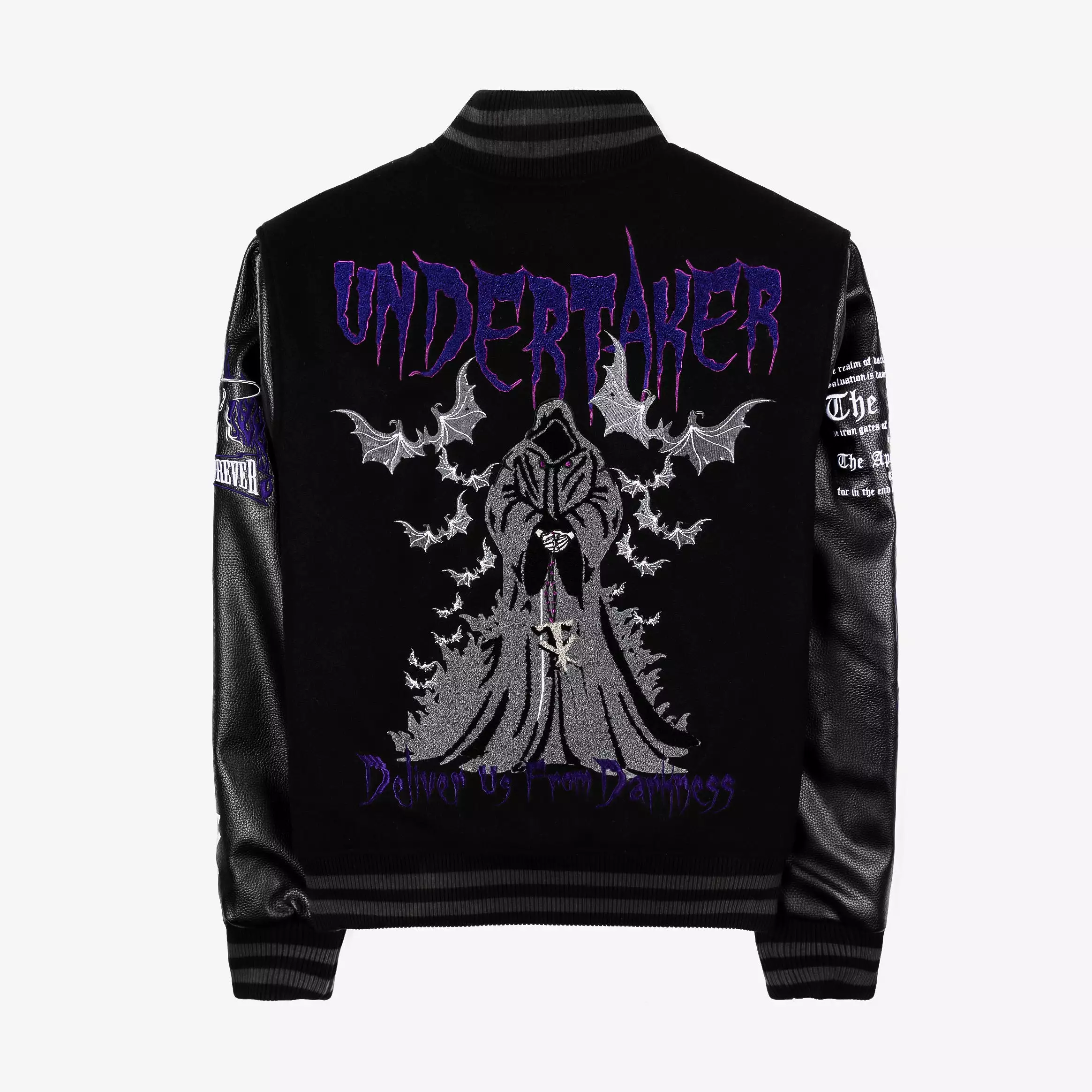 SP x WWE The Undertaker Varsity Mens Jacket (Black/Purple)