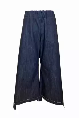 Step Stitch Crop Pants V2 | Striated Denim