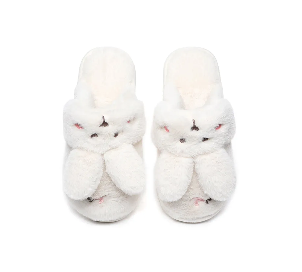 TARRAMARRA Ultra Plush Bunny Strap Slippers